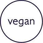 Text "vegan" inside a circular border with a simple, minimalist design on a transparent background.
