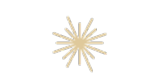 A simple starburst or sun-like design with radiating beige and white lines forming a circular pattern.